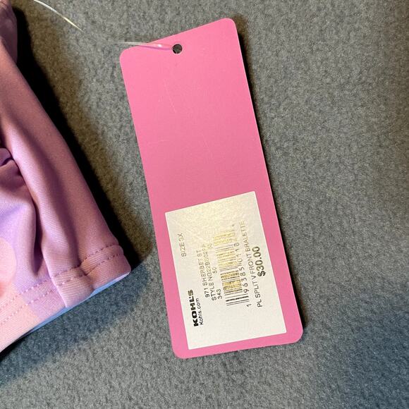 Ninety Nine Pastel Stripe Bikini Top Womens 3X Pink Purple Multicolor Rainbow - Picture 8 of 11